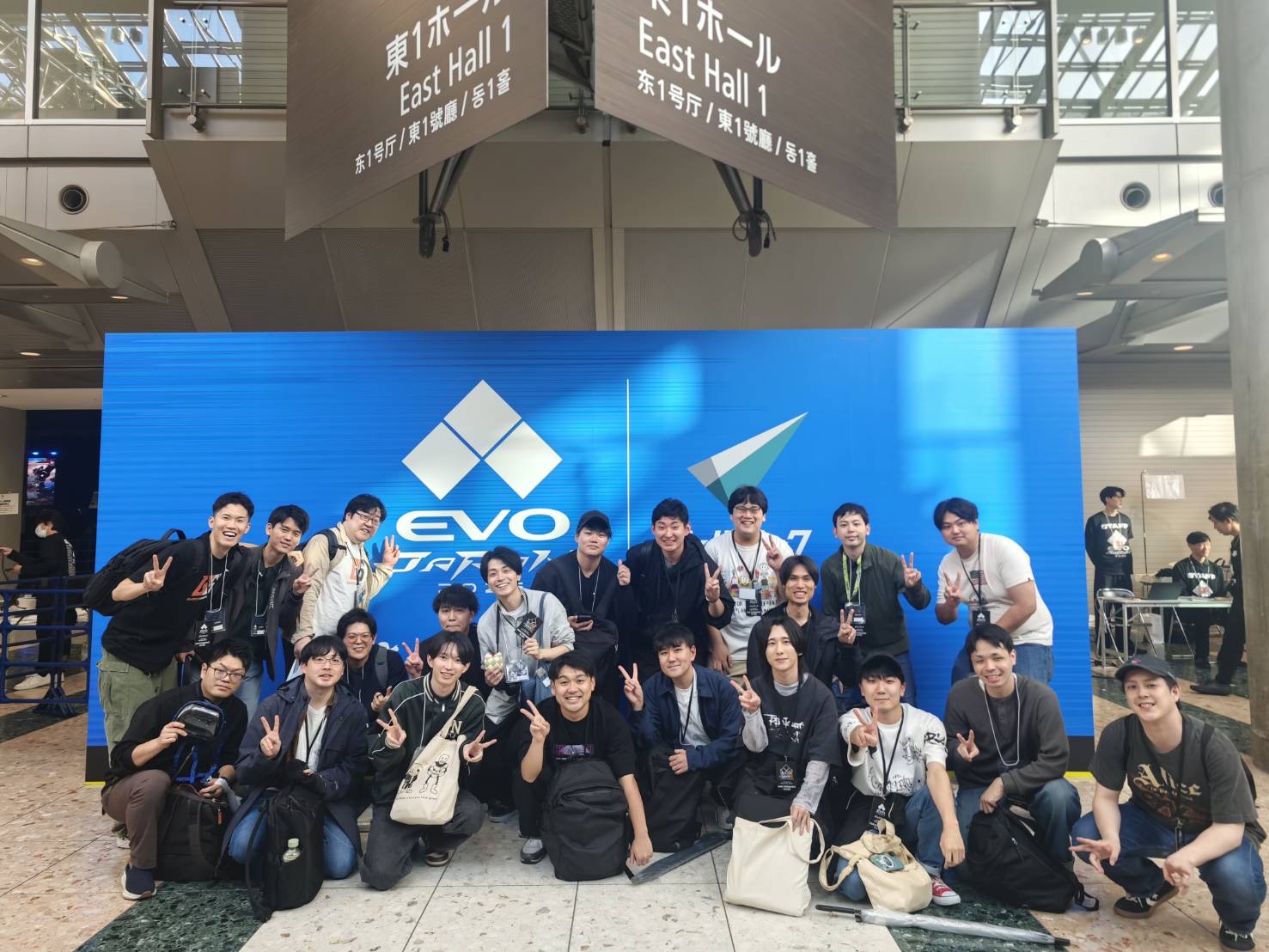 EVO Japan会場で集まったボードルアゲーム部のメンバー